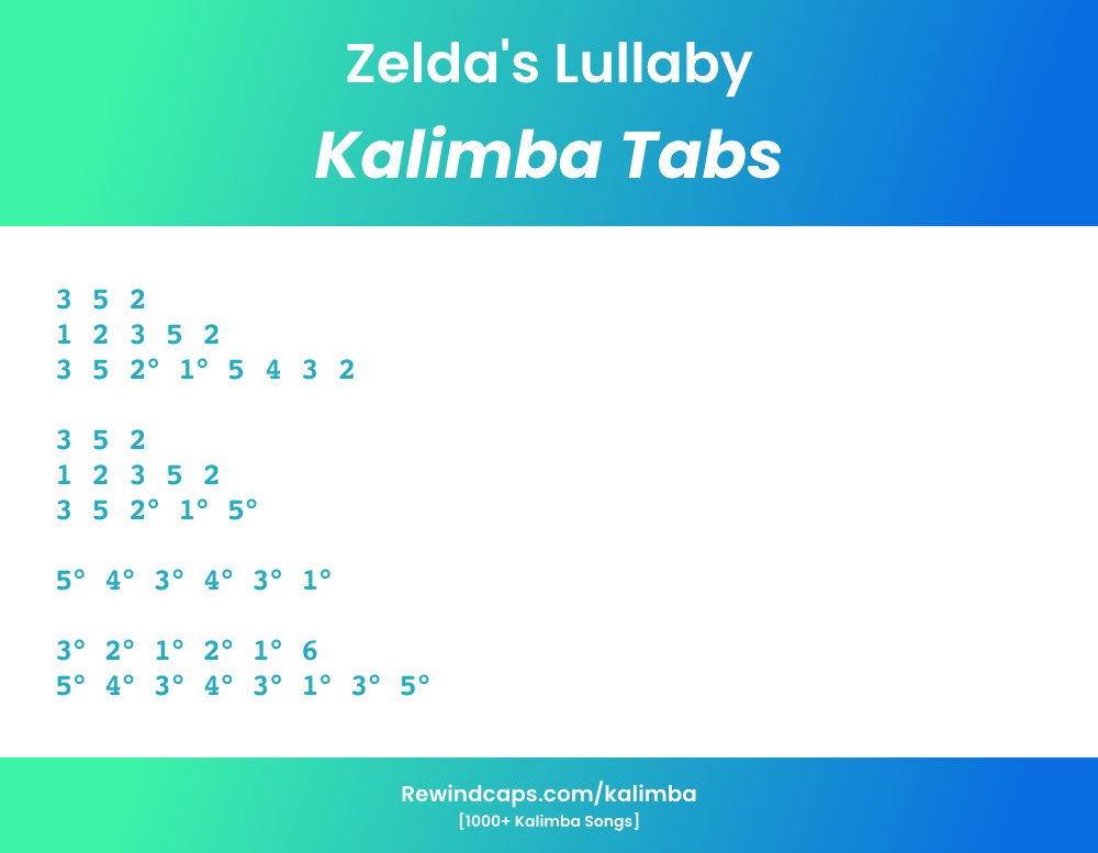 Partition Kalimba Zelda's Lullaby