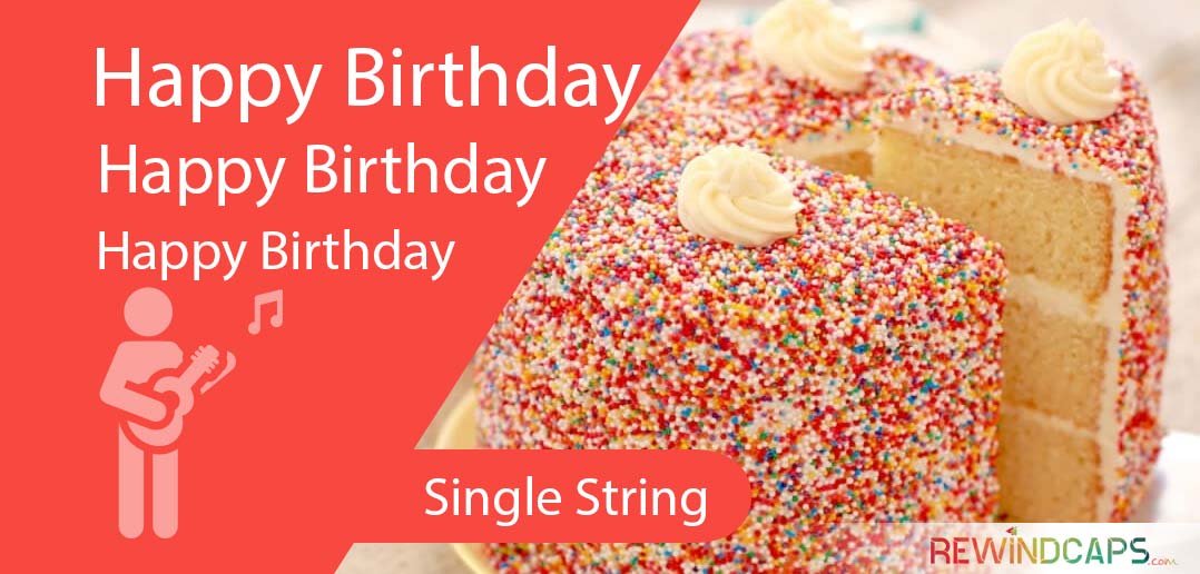 Easy Happy Birthday Single String Guitar Tabs Sound Included